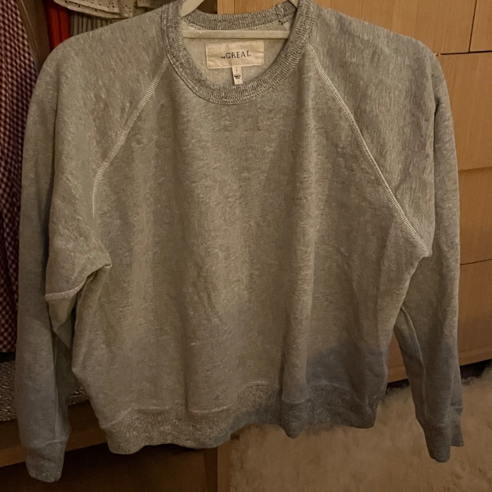 The GREAT Gray Crewneck College Sweatshirt Size 1